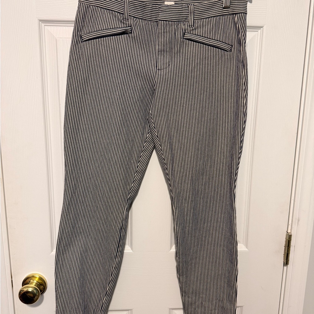 GAP Blue and White Pinstripe Ankle Pants